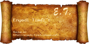 Enyedi Timót névjegykártya